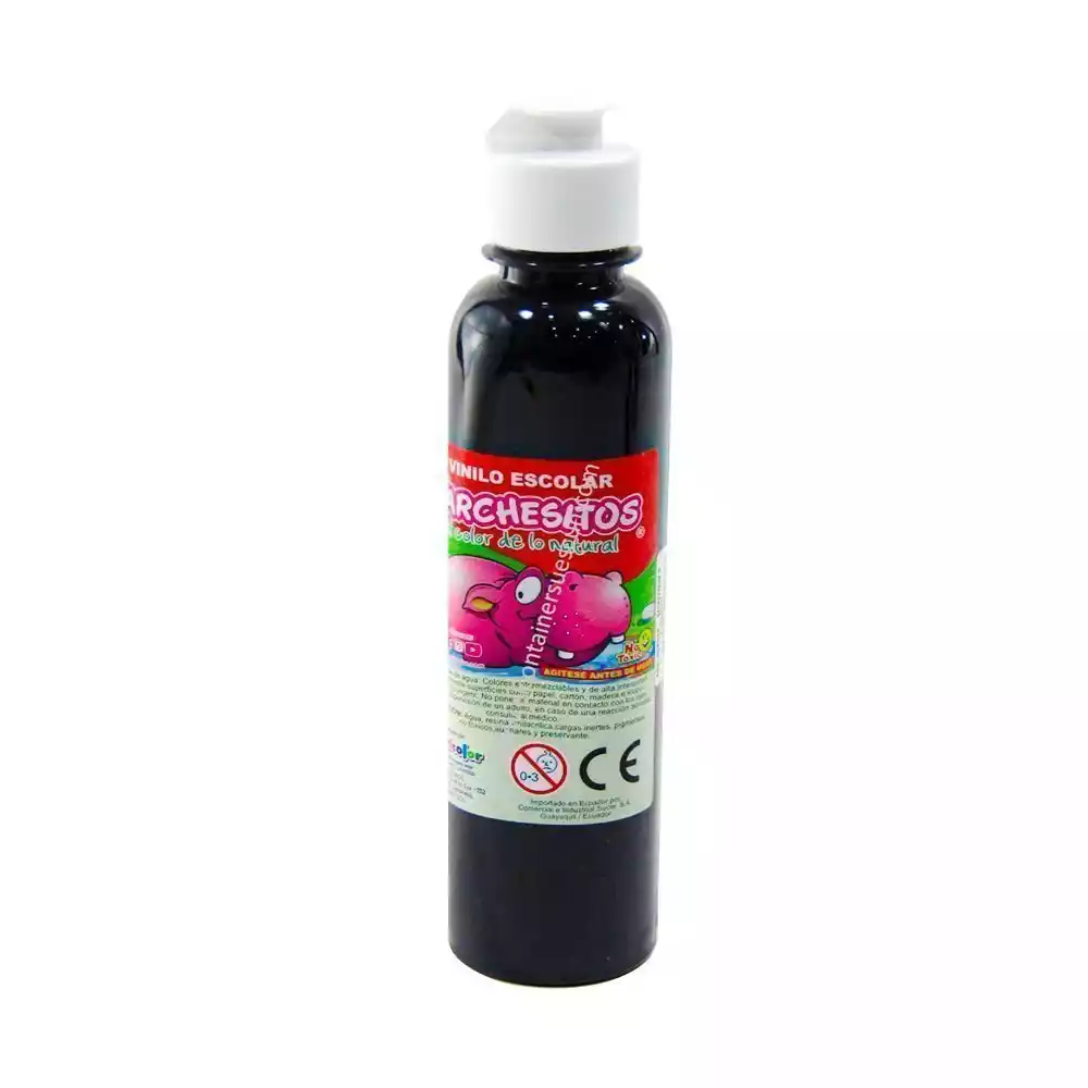 VINILO ESCOLAR PARCHES* 250GR NEGRO 0726