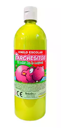 VINILO ESCOLAR PARCHES* 500GR AMARILLO 1025