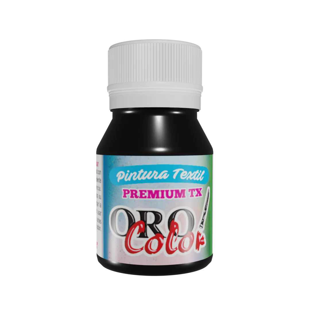 PINTURA TEXTIL NEGRO 30ML ORO* 0726+