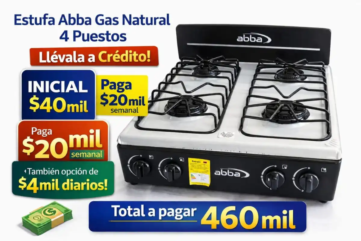 estufa abba 4puesto GN negra