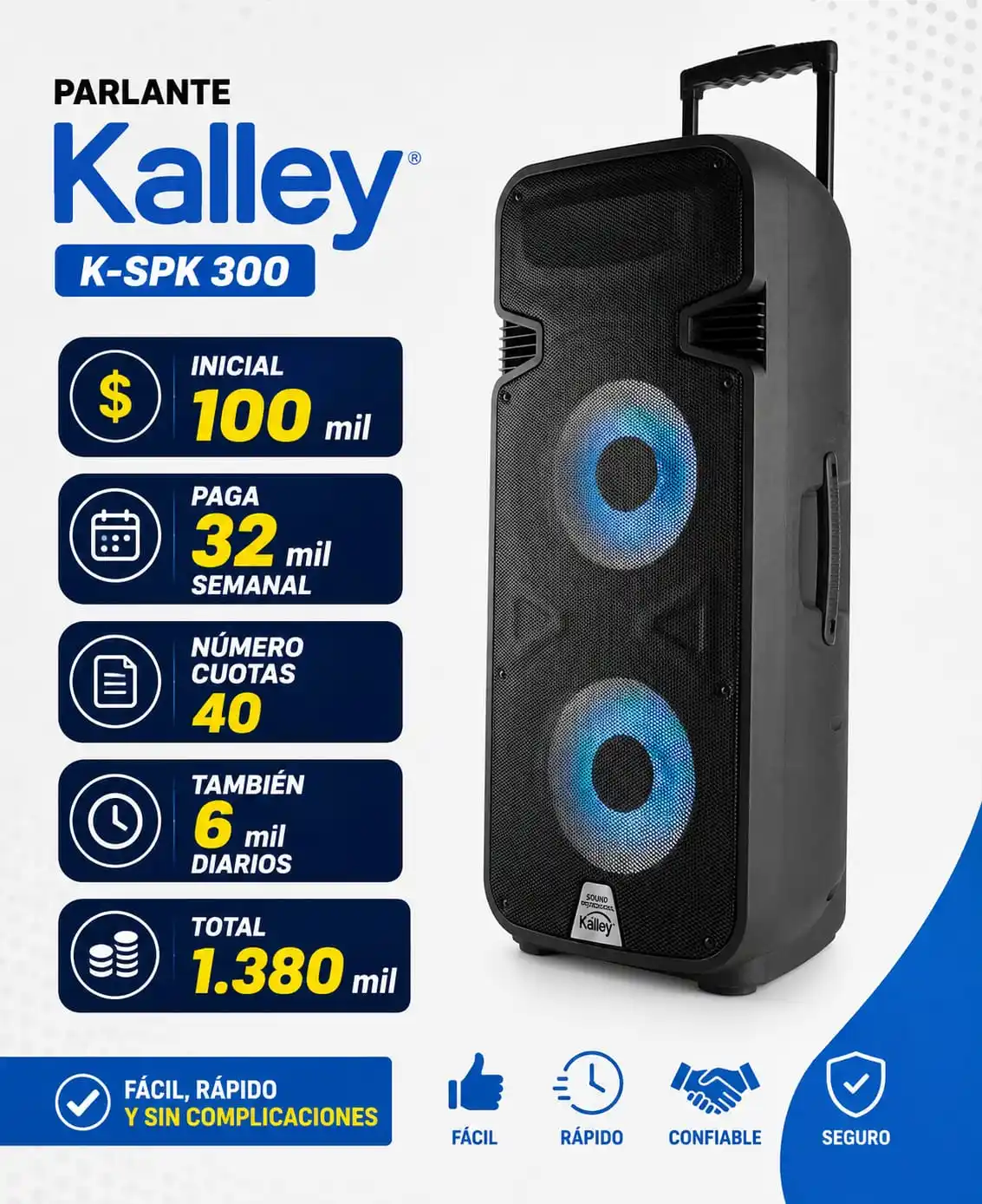parlante kalley PROFESIONAL K-SPK300"N
