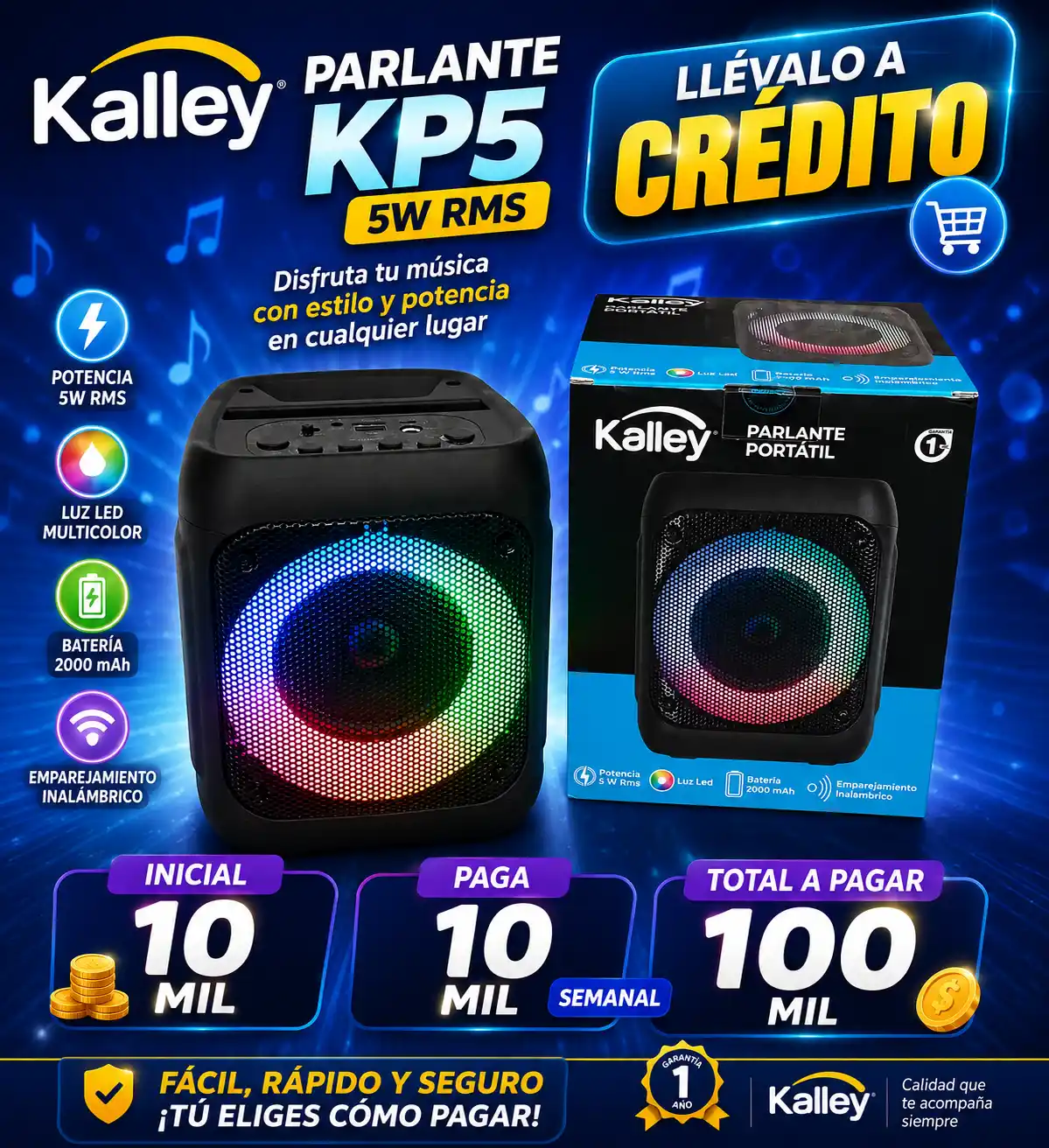 Parlante Kalley K-P5 5W