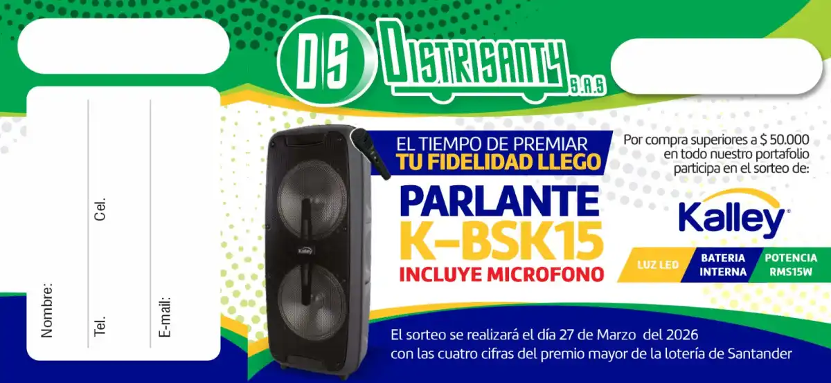 BOLETA PARLATE + MICROFONO