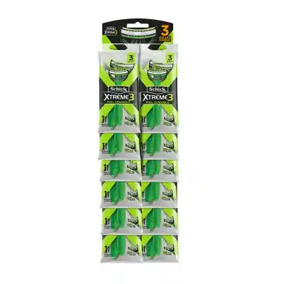 SCHICK 3 HOJAS VERDE RISTRA X13