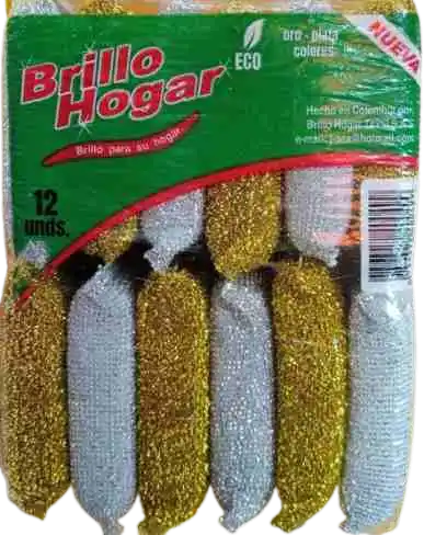 ESPONJA ORO PLATA  BRILLO HOGAR X12 UNID