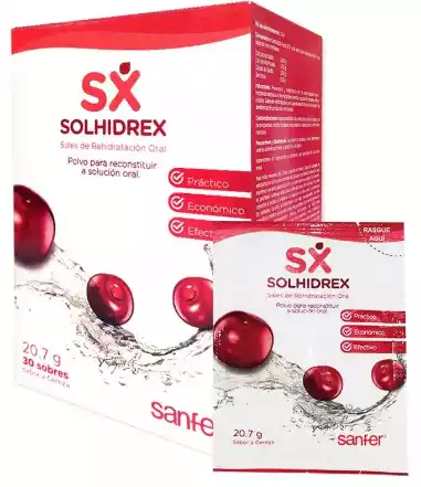 SOLHIDREX SUERO SOBRE X1 X30 CEREZA