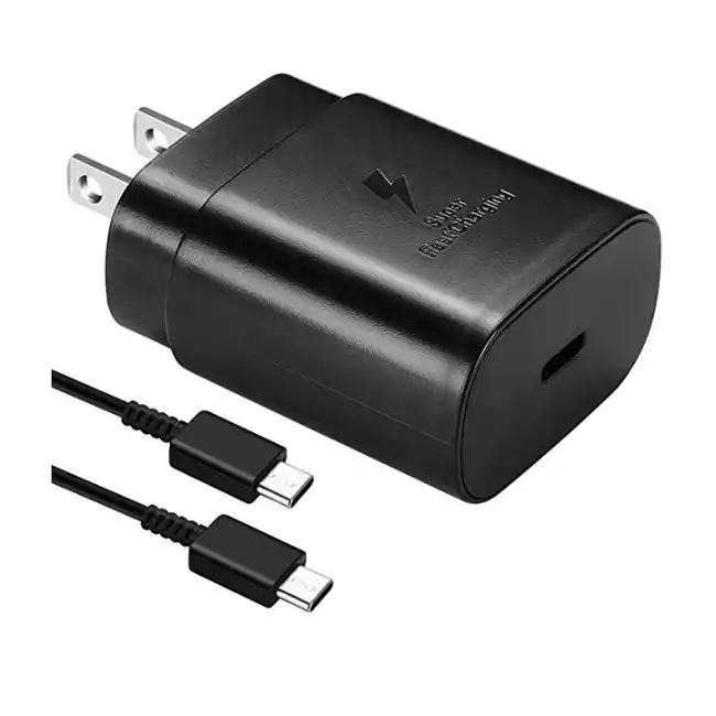 Cargador Samsung Travel Adapter Super Fast Charging (25W) / USB Type-C to Type-C Cables (3A) Caja Blanca