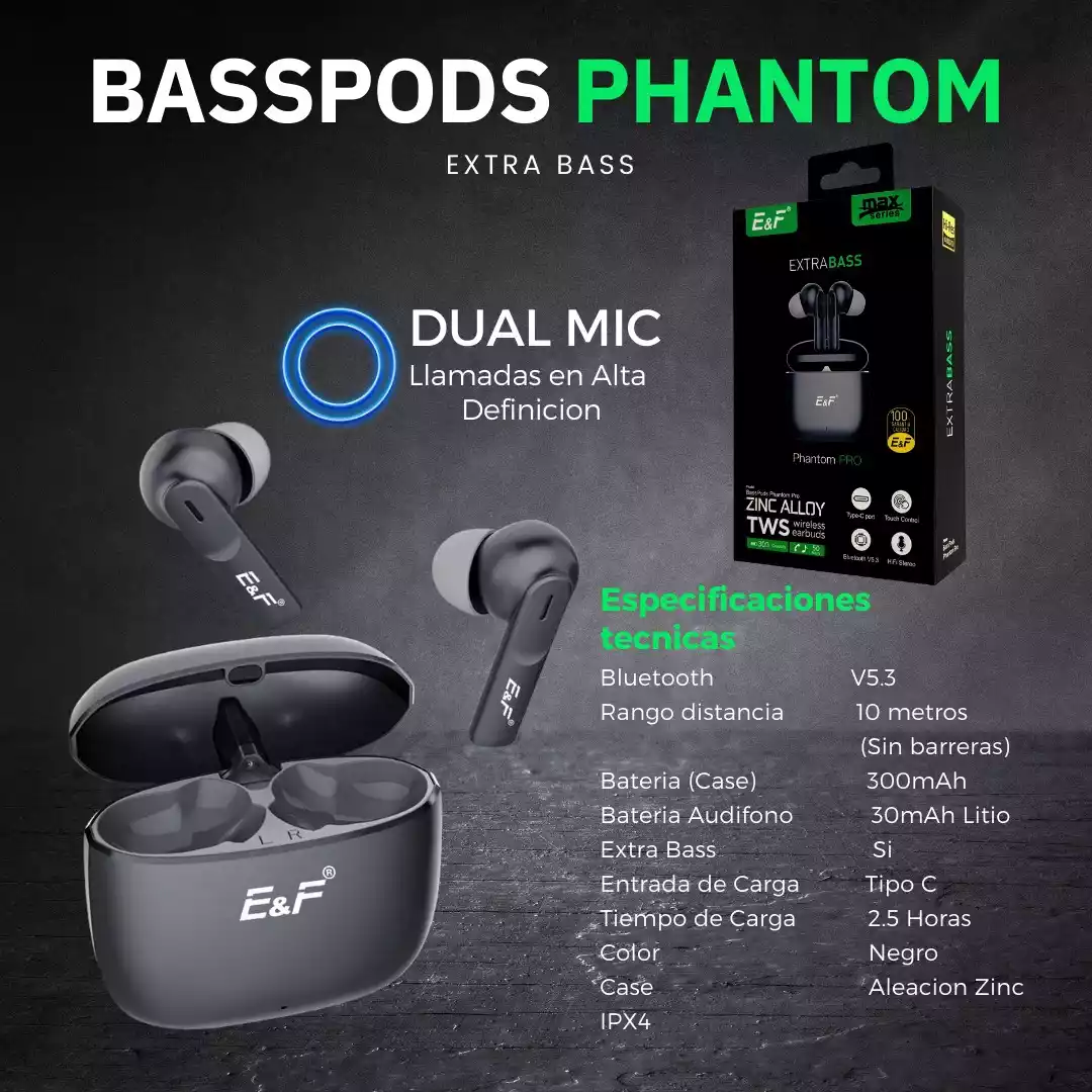 Audifono E&F PHANTOM PRO