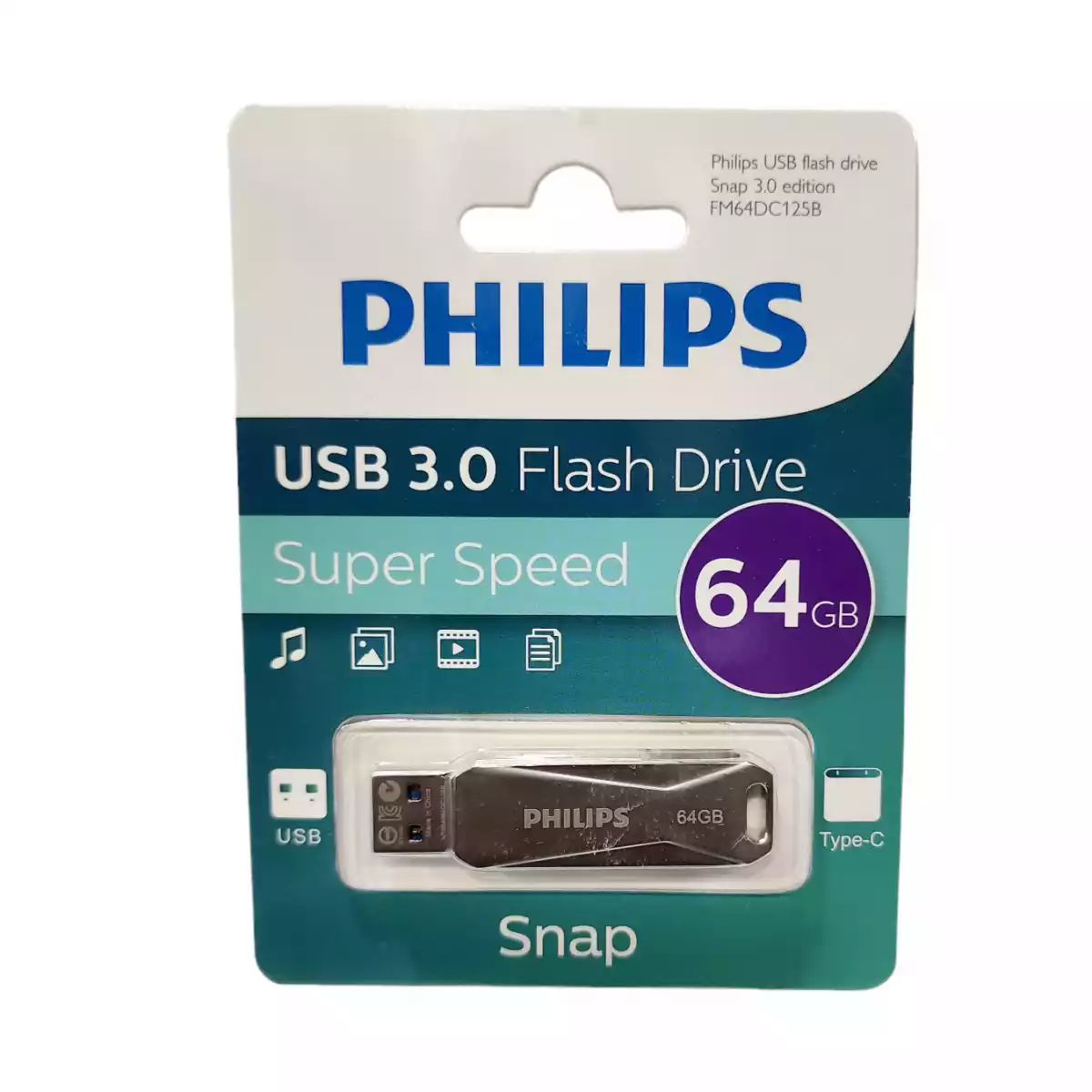 Flash Philips 64GB 3.0 OTG Tipo C