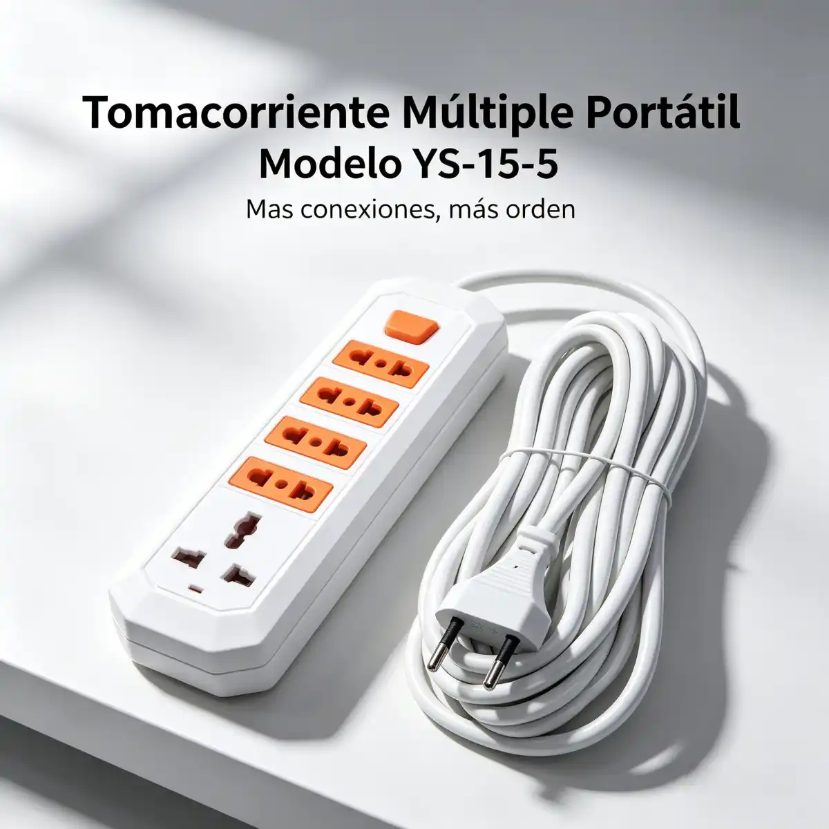 ALARGADOR DE CORIENTE CON Corta Pico Extencion de 5mts. - YS-15-5