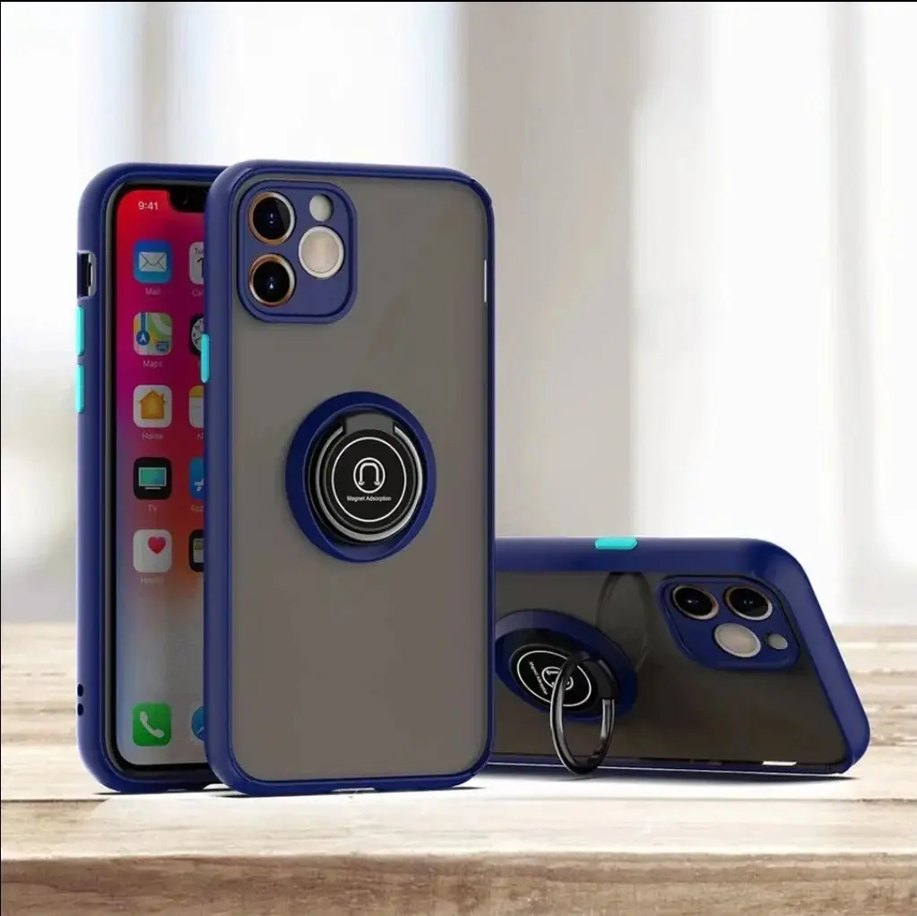 Funda Para Tecno Spark Go 2024 - 20C, 20, Hot 40i, Smart 8, Smart 8 Pro, Pop 8, Itel P55 - Ahumado con Anillo