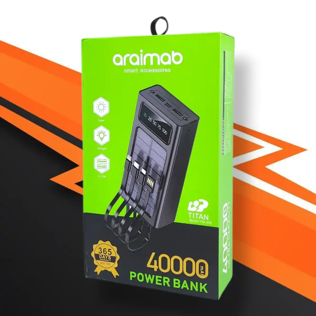 Cargador Portatil Solar Araimab 40.000mah