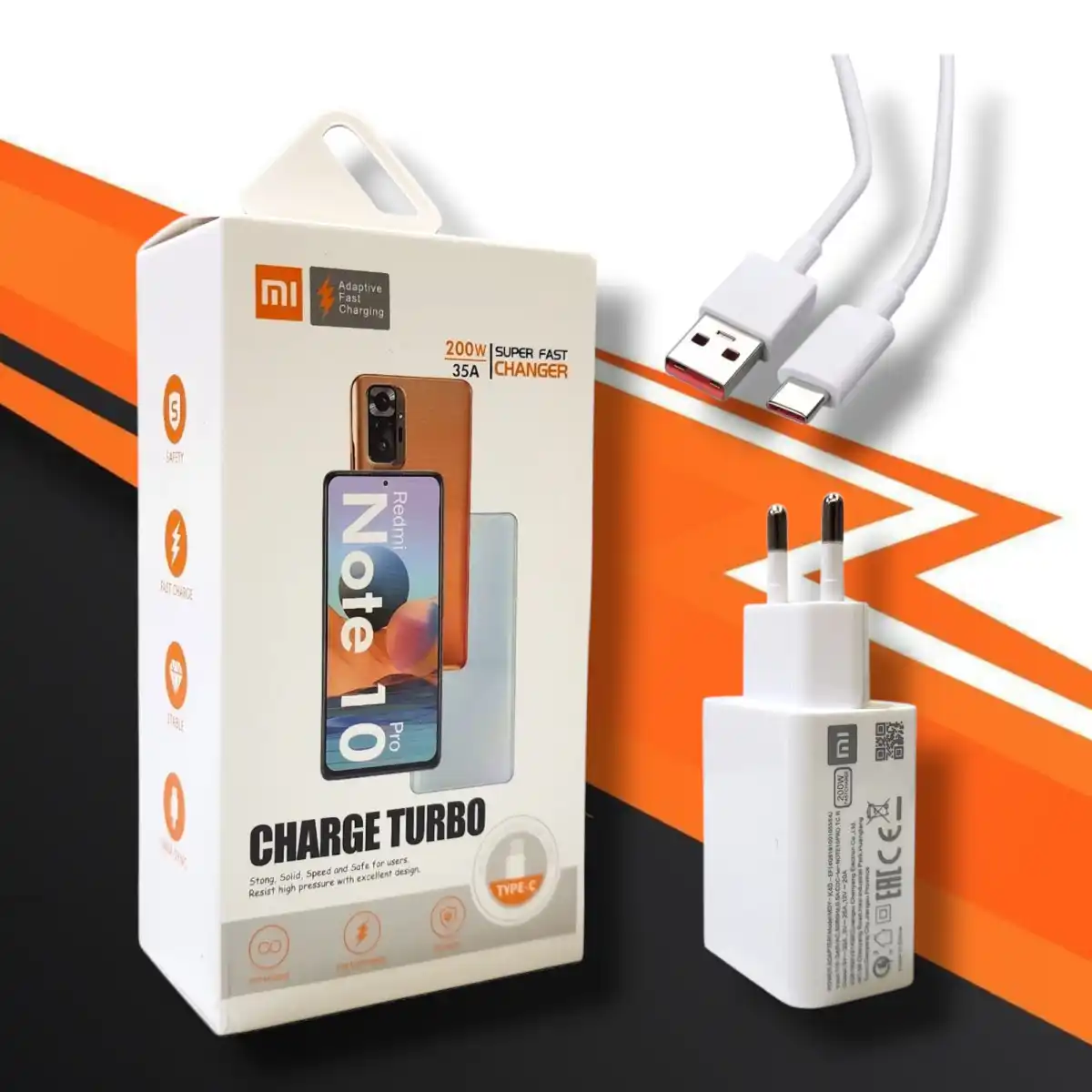 Cargador Xiaomi Tipo-C 200W 35A - Charge Tuebo Redmi note 10 pro