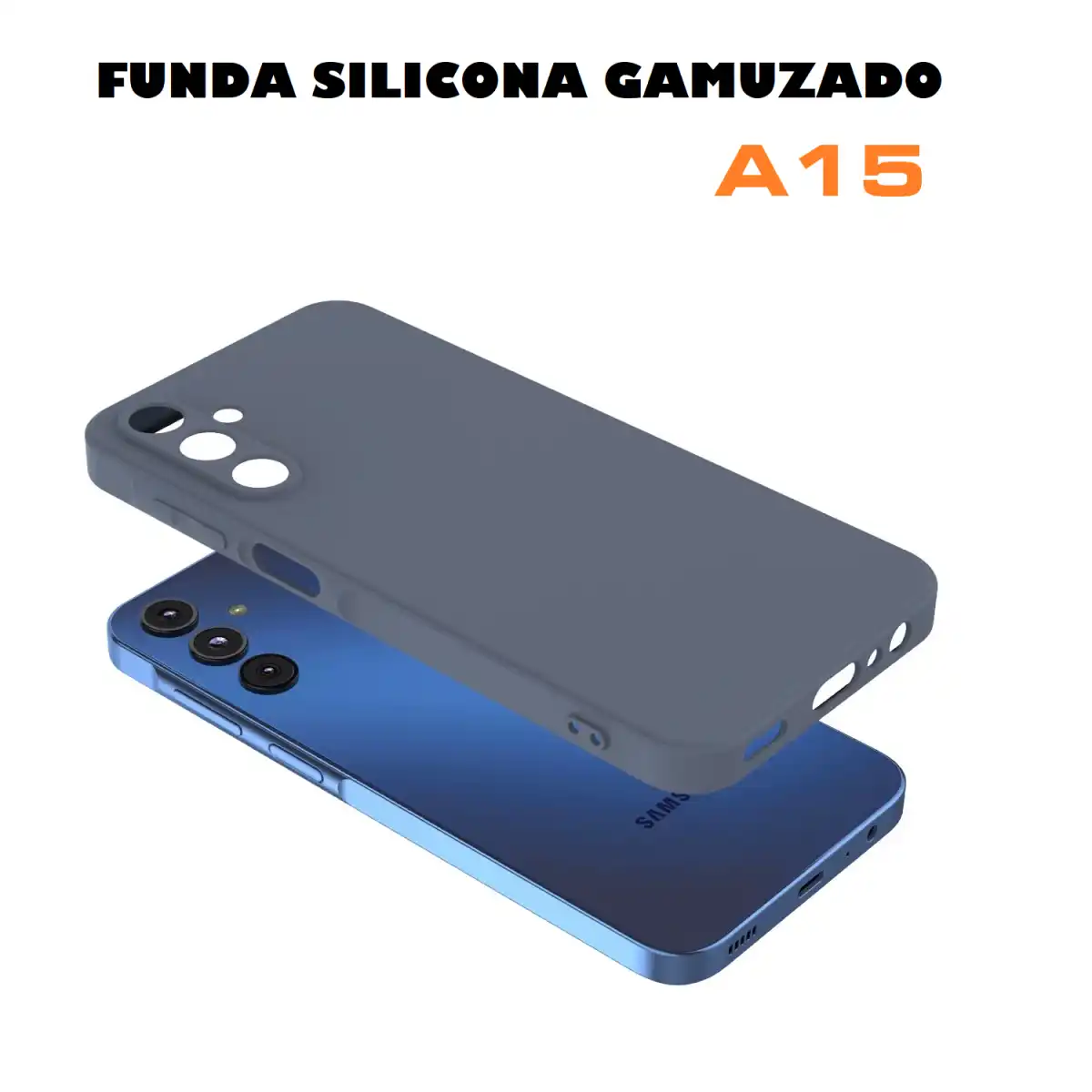 Funda para Samsung Galaxy A15 - Silicona Gamuzada (Original)