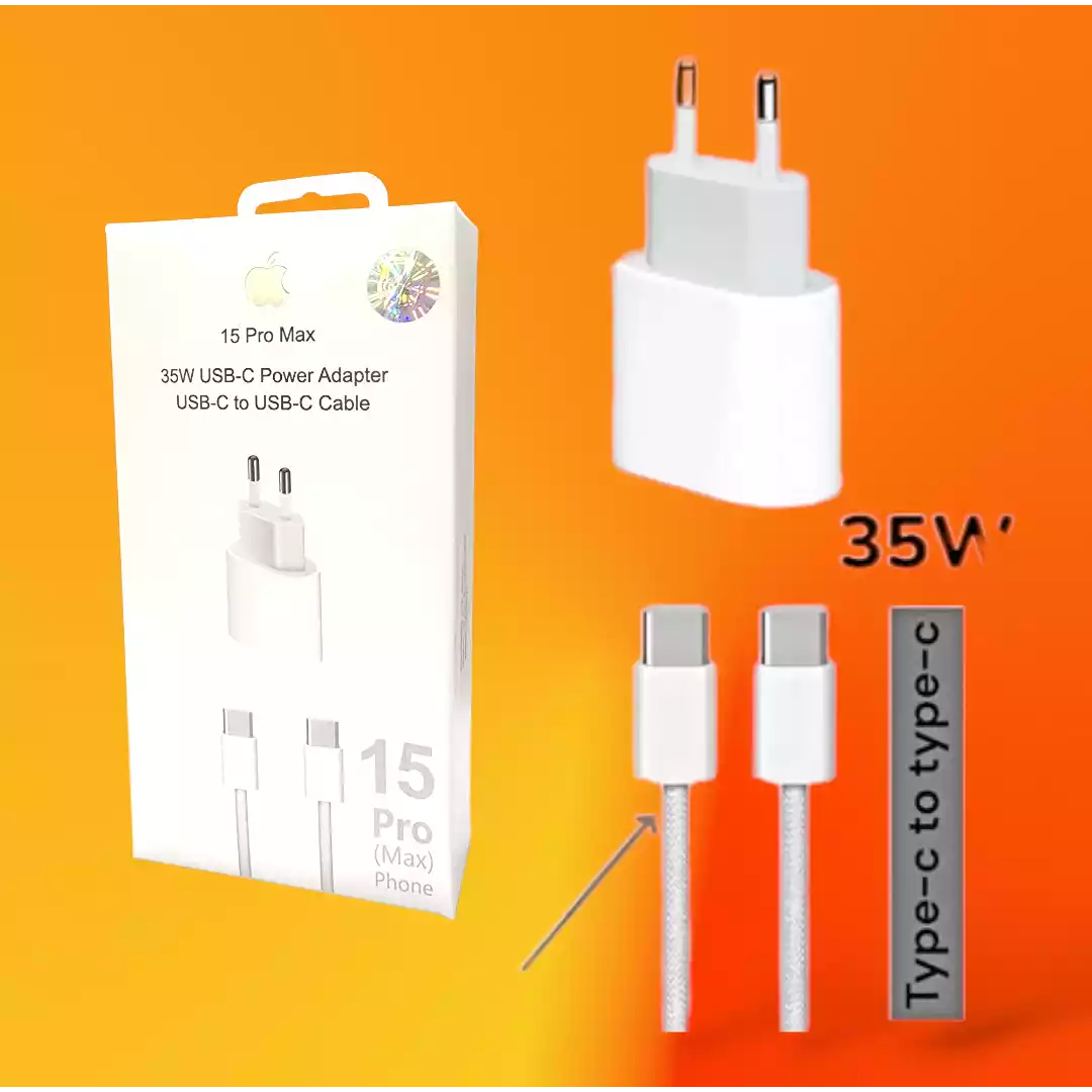 Cargador Iphone 15 pro max 35w USB C - C MHJE3ZZ/A - A2307 / A2347
