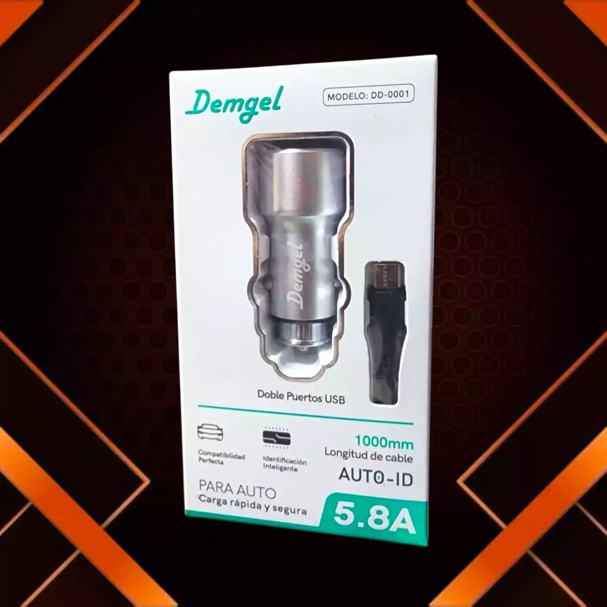 Cargador para Auto Demgel Tipo-C 5.8A / DD-0001