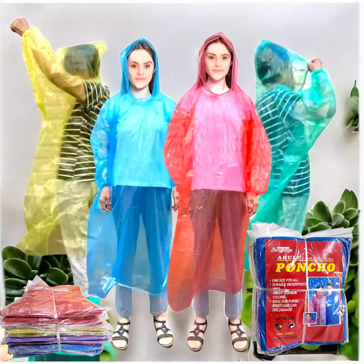 Ponchos de lluvia para adultos Poncho desechable - 1538