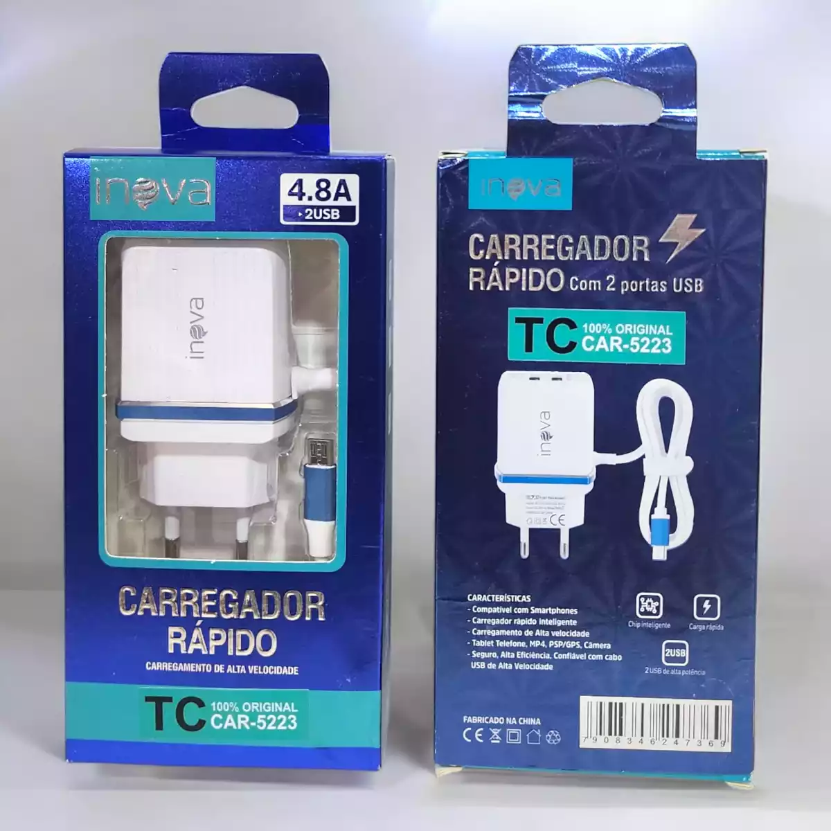 Cargador rápido INOVA V8 4.8A - CAR-5223