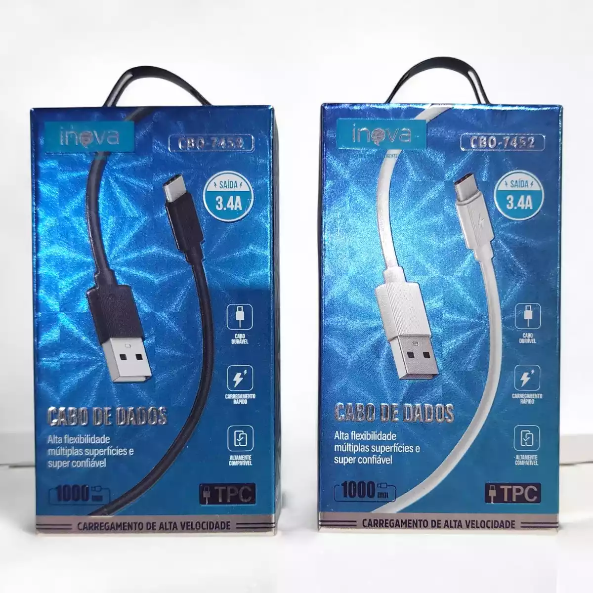 Cable USB tipo C 3,4 A 1m INOVA - CBO-7452
