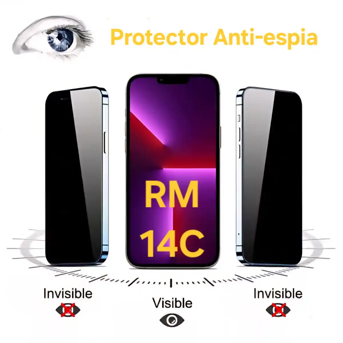 Protector de Pantalla anti-espía - RM 14C / RM A4 / RM A5 4G / RM A3 Pro