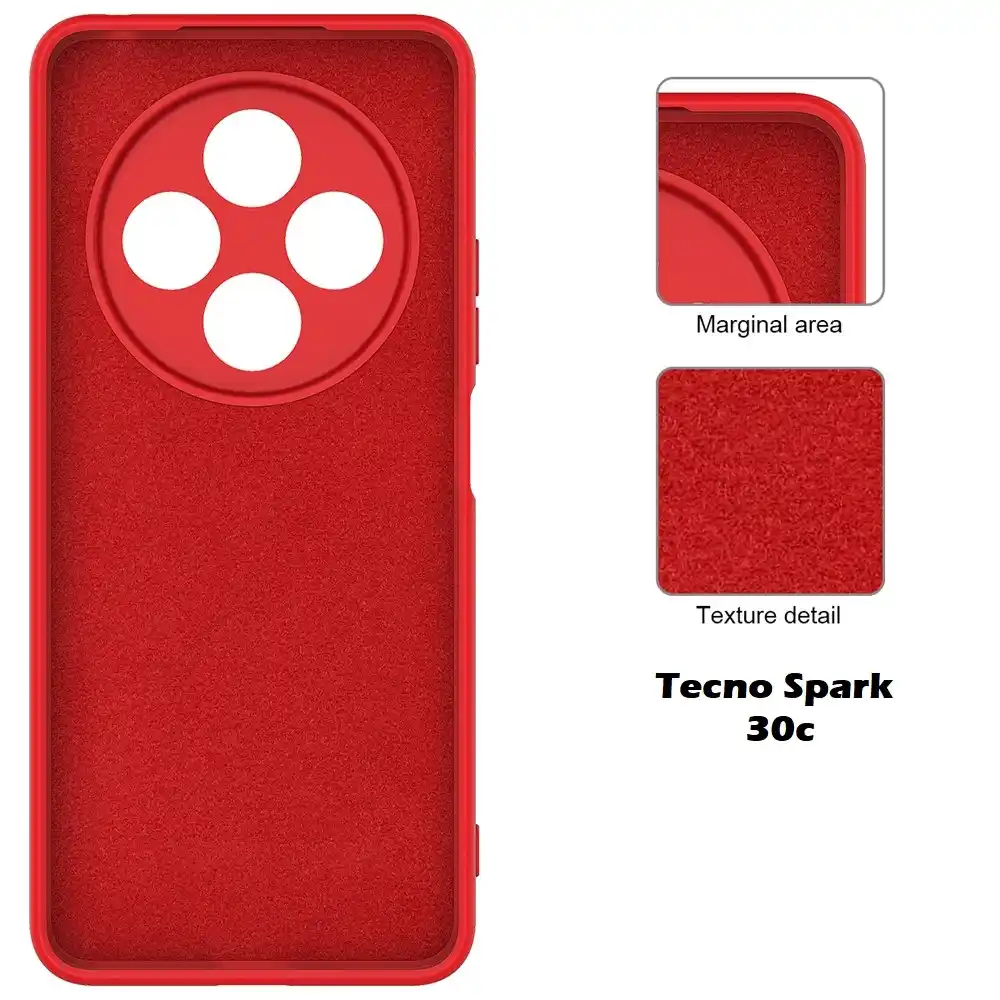 Funda Para Tecno Spark 30c - Silicona Gamuzada (Original)
