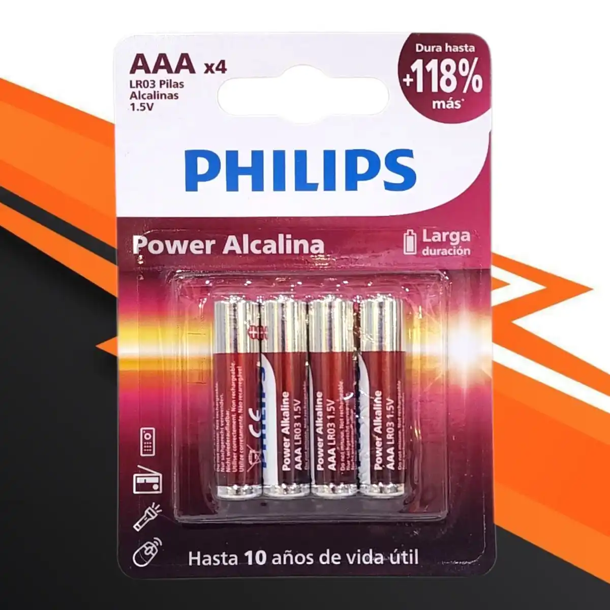 Pila AAA Philips Alkalina (Par)