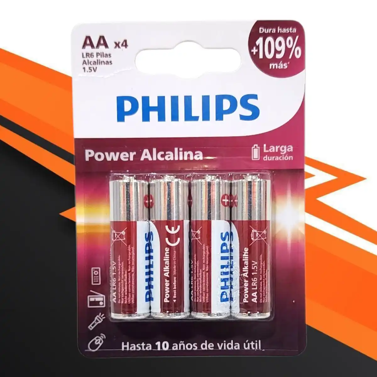 Pila AA Philips Alkalina (Par)