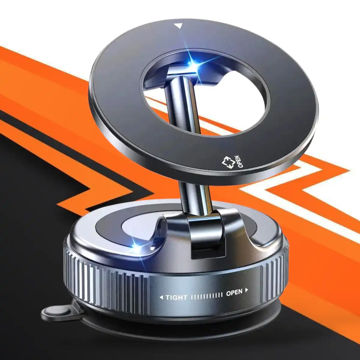SOPORTE MAGNETICO PARA CELULAR CON SUCCION AL VACIO 360º UNIVERSAL PARA AUTO - K007