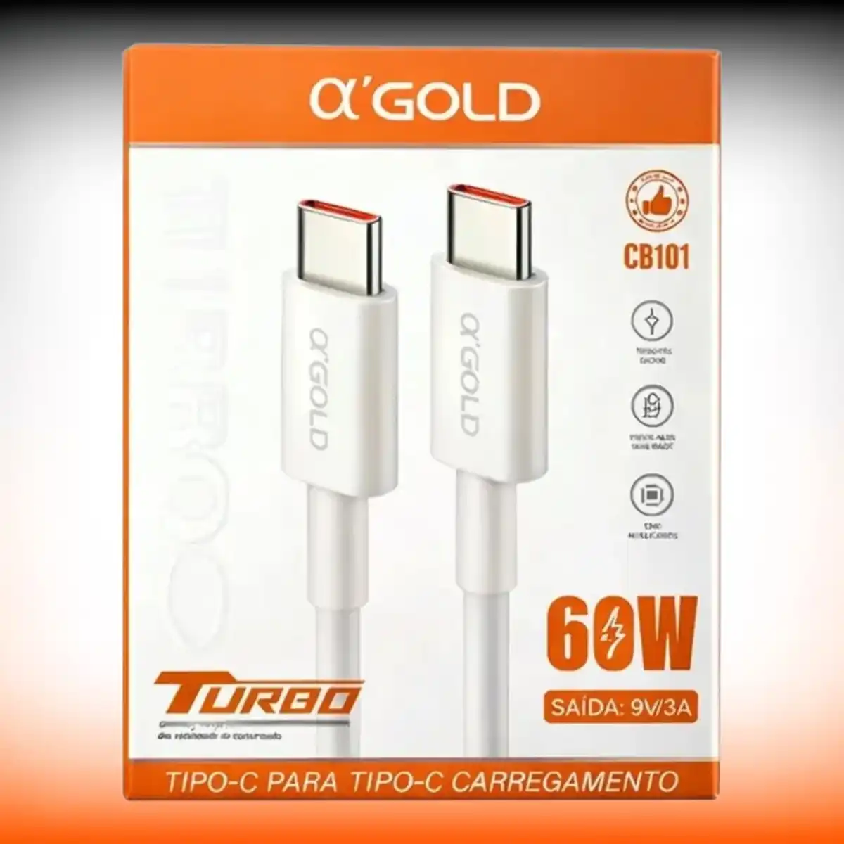 Cable USB AGOLD Tpi-C-C 60W Turbo - CB101