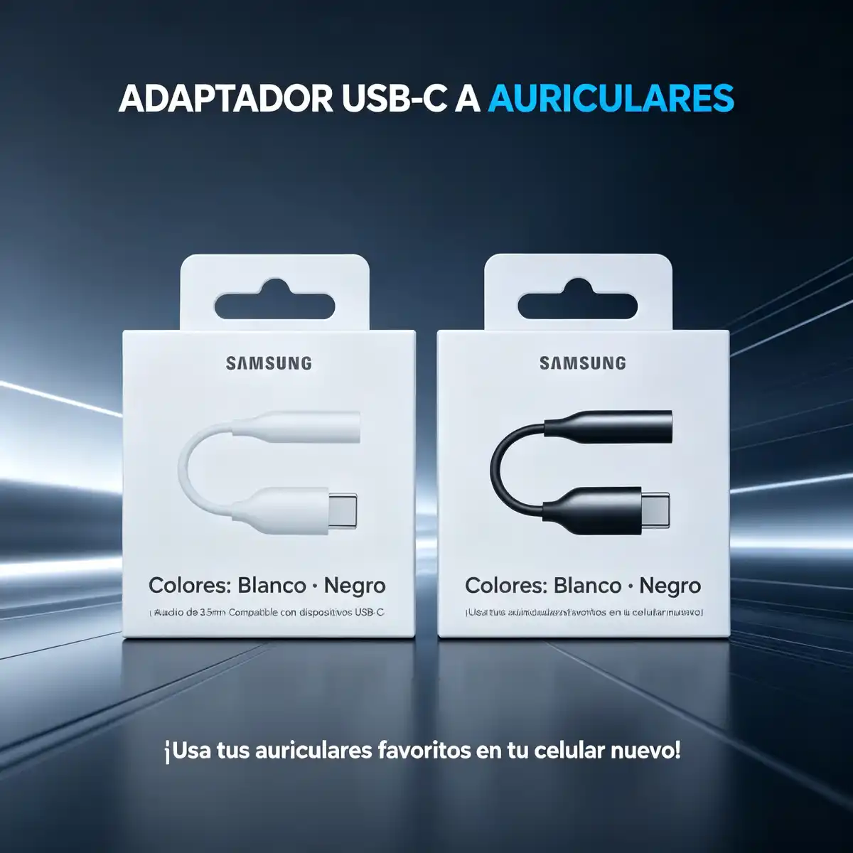 ADAPTADOR DE AUDICULARES USB-C A JACK DE 3.5 MM DE SAMSUNG - USB-C Heardset Jack Adapter (caja blanca)