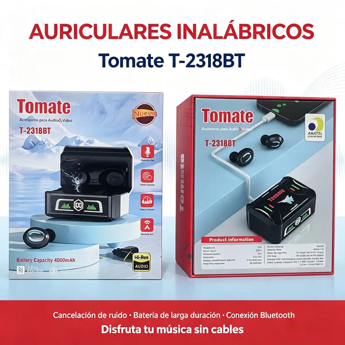 Audifono Tomate Bluetooth - T-2318BT