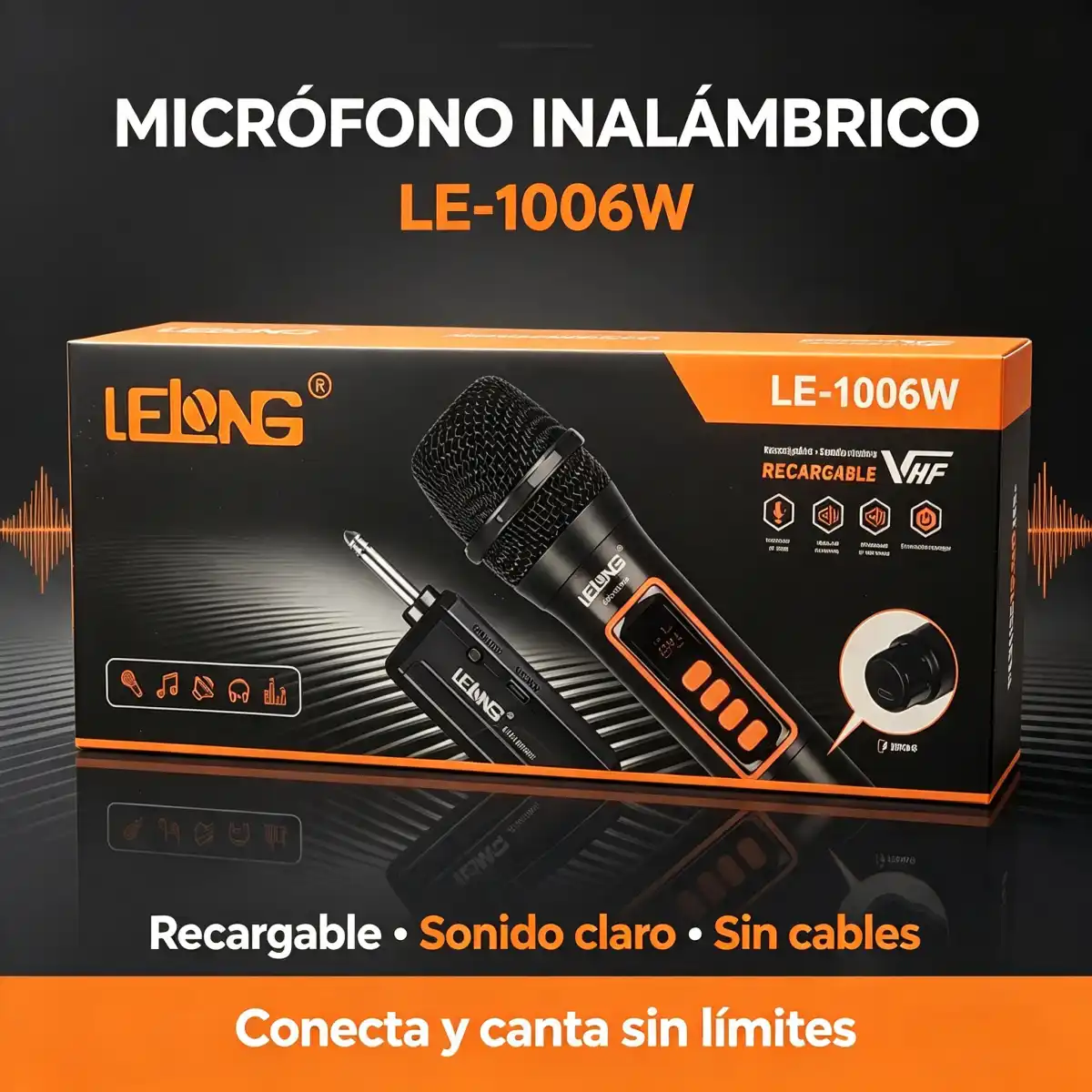 MICROFONO INALAMBRICO RECARGABLE LELONG - LE-1006W