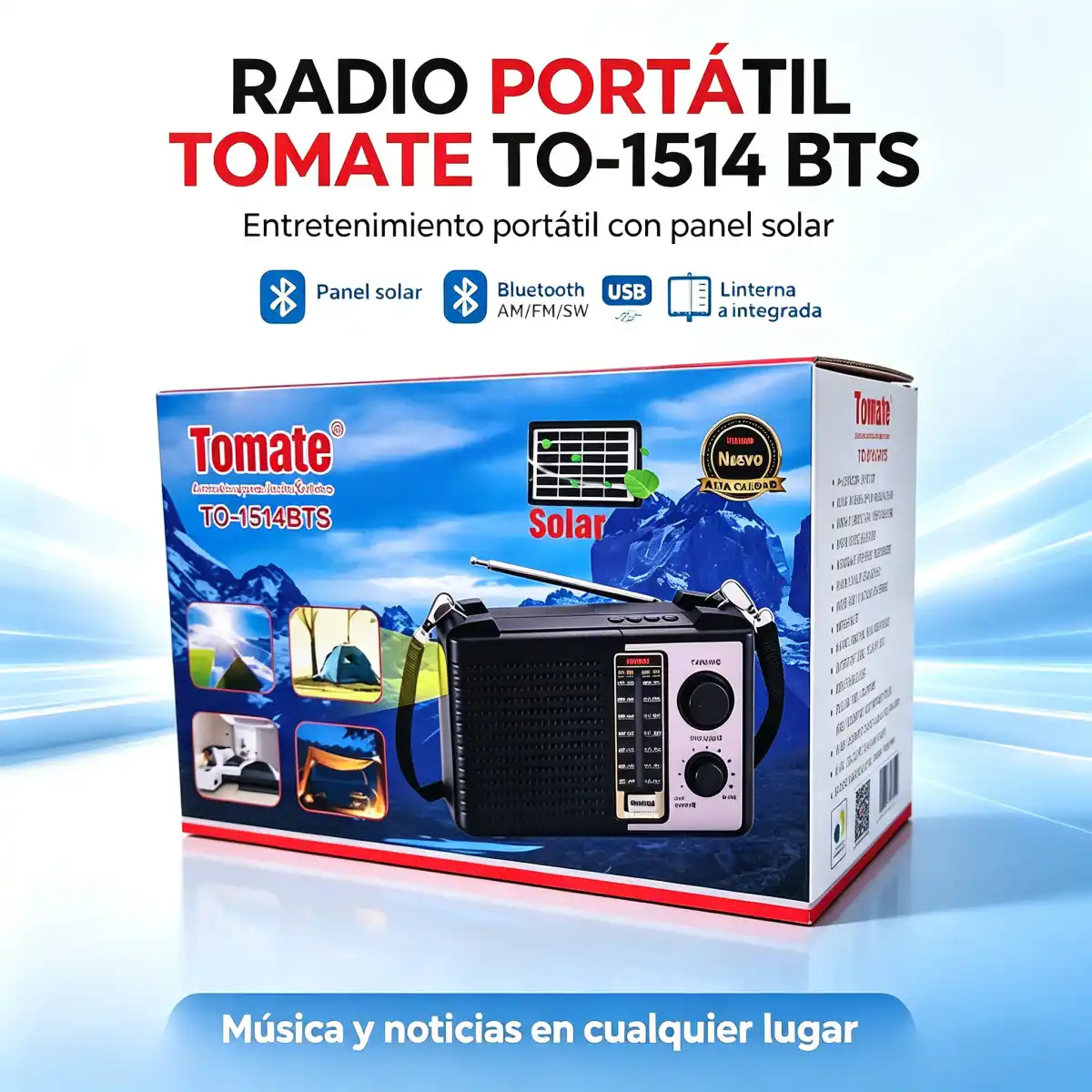 RADIO TOMATE SOLAR - TO-1514BTS