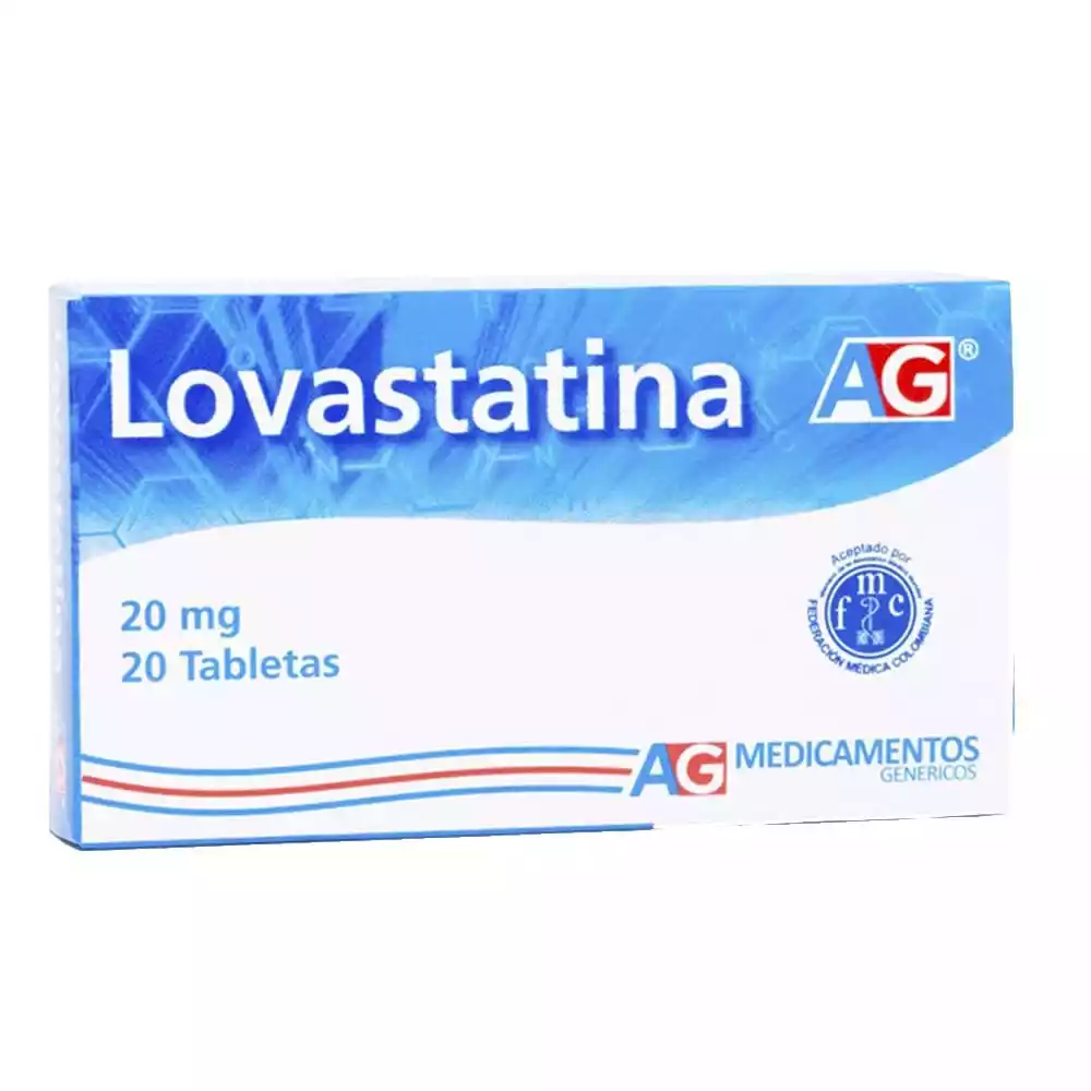 LOVASTATINA 20 MG X 20TB AG