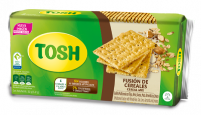 Paquete Galletas Tosh Fusion Cereales X 9 Und