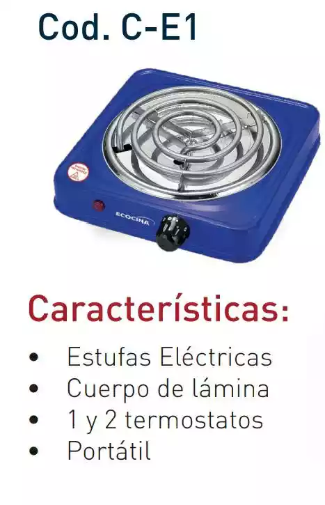COCINA ELECTRICA 1 QUEMADOR C-E1