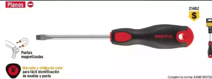 DESTORNILLADOR PRETUL PLANO  1/4 *6 DR-1/4*6BP