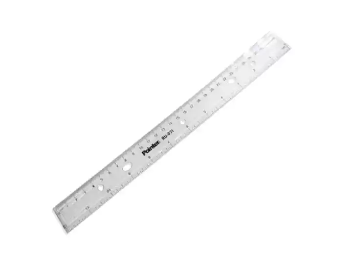 REGLA PLASTICA TRANSPARENTE POINTER