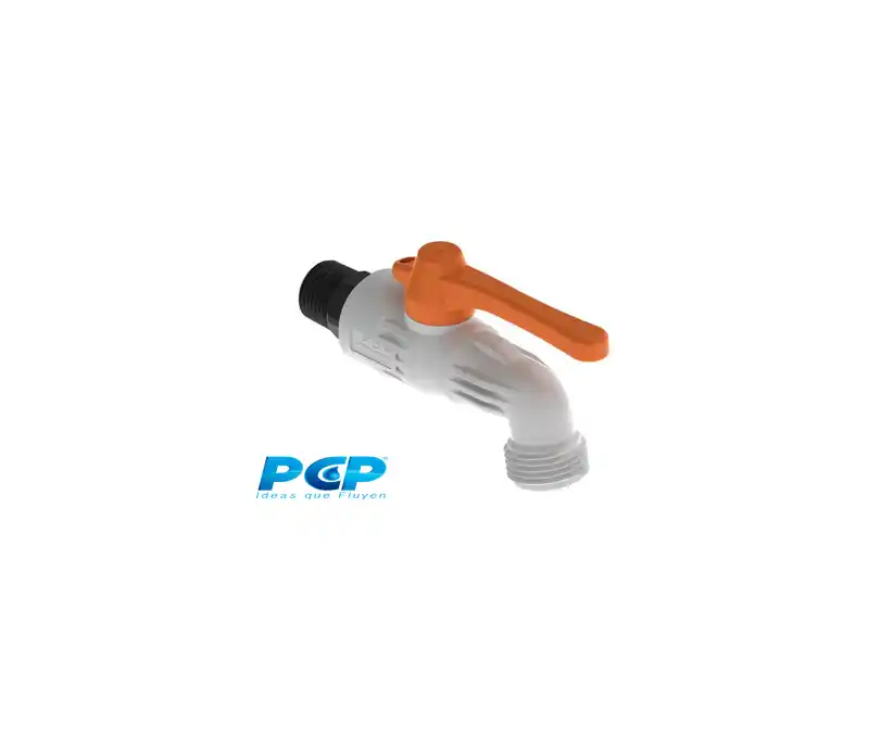 LLAVE JARDIN PLASTICA PCP NARANJA 1/2