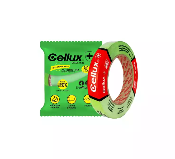 ROLLO CINTA ENMASCARAR AUTOMOTRIZ VERDE X 3/4