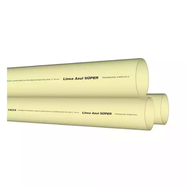 TUBO SANITARIO S/PESADO LINEA AZUL SUPER CELTA 4 X MT