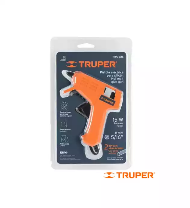 PISTOLA SILICONA BARRA DELGADA TRUPER  PIPE-5/16