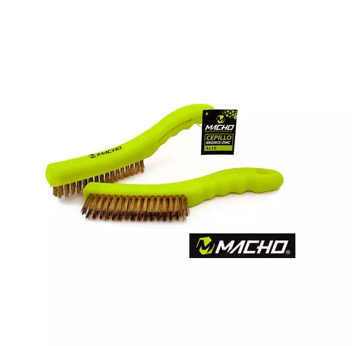 CEPILLO ALAMBRE BRONCE CABO PLASTICO MACHO