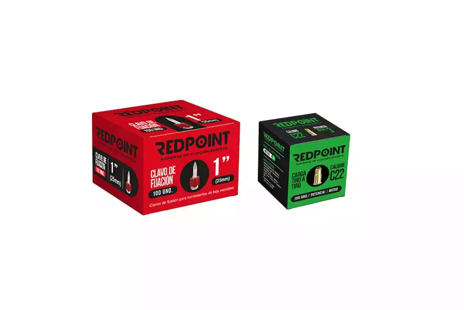 CAJA CARGA TIRO DRYWALL CAL 22 + CLAVO FIJACION  X 100 UND