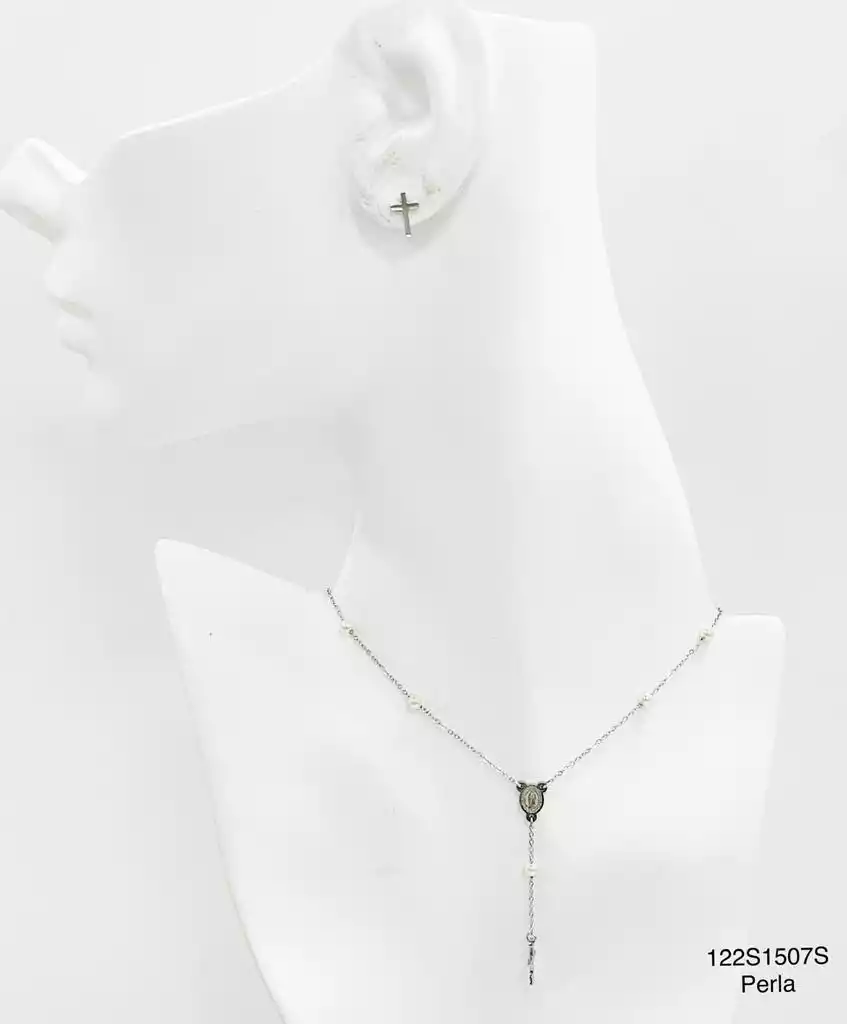SET COLLAR STAINLESS STEEL SILVER PERLA 122S1507S