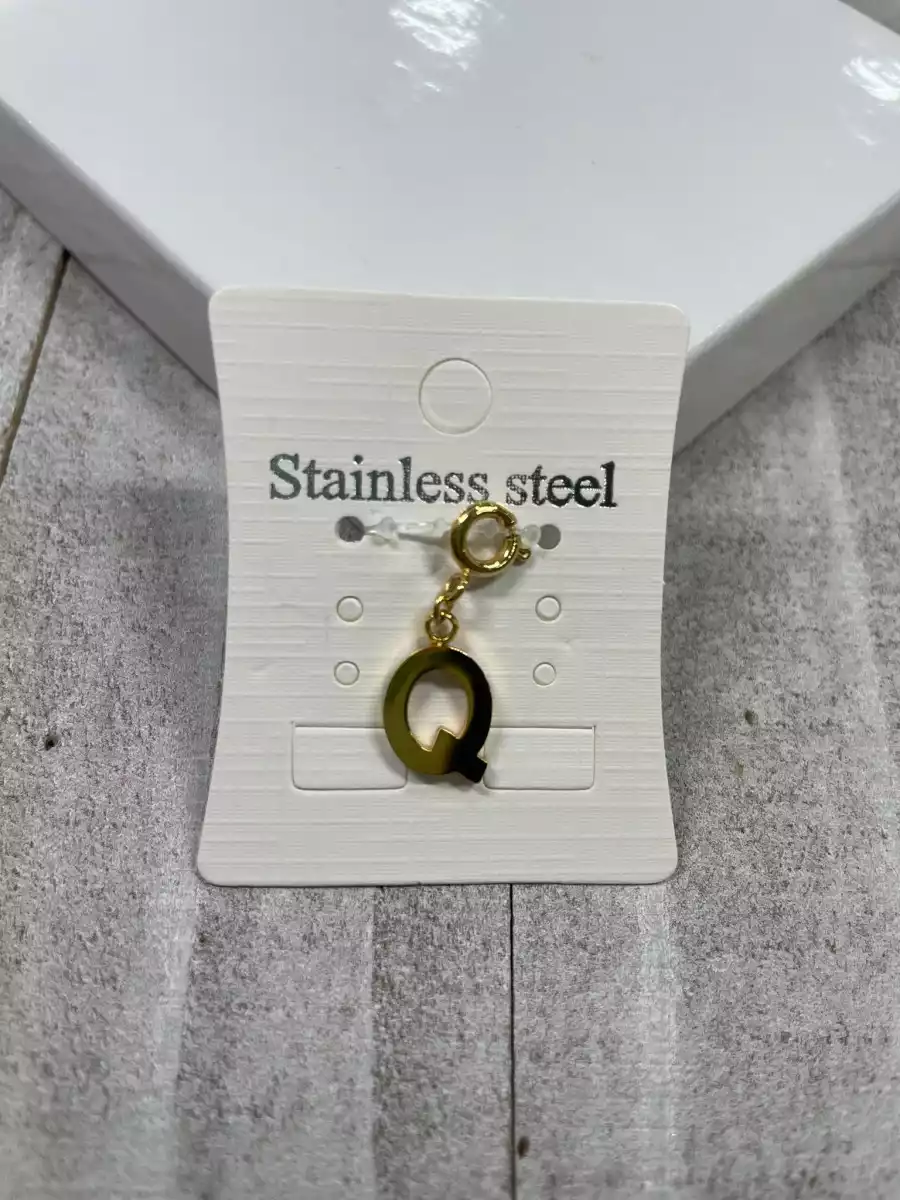 STAINLESS STEEL CHARMS LETTERS Q