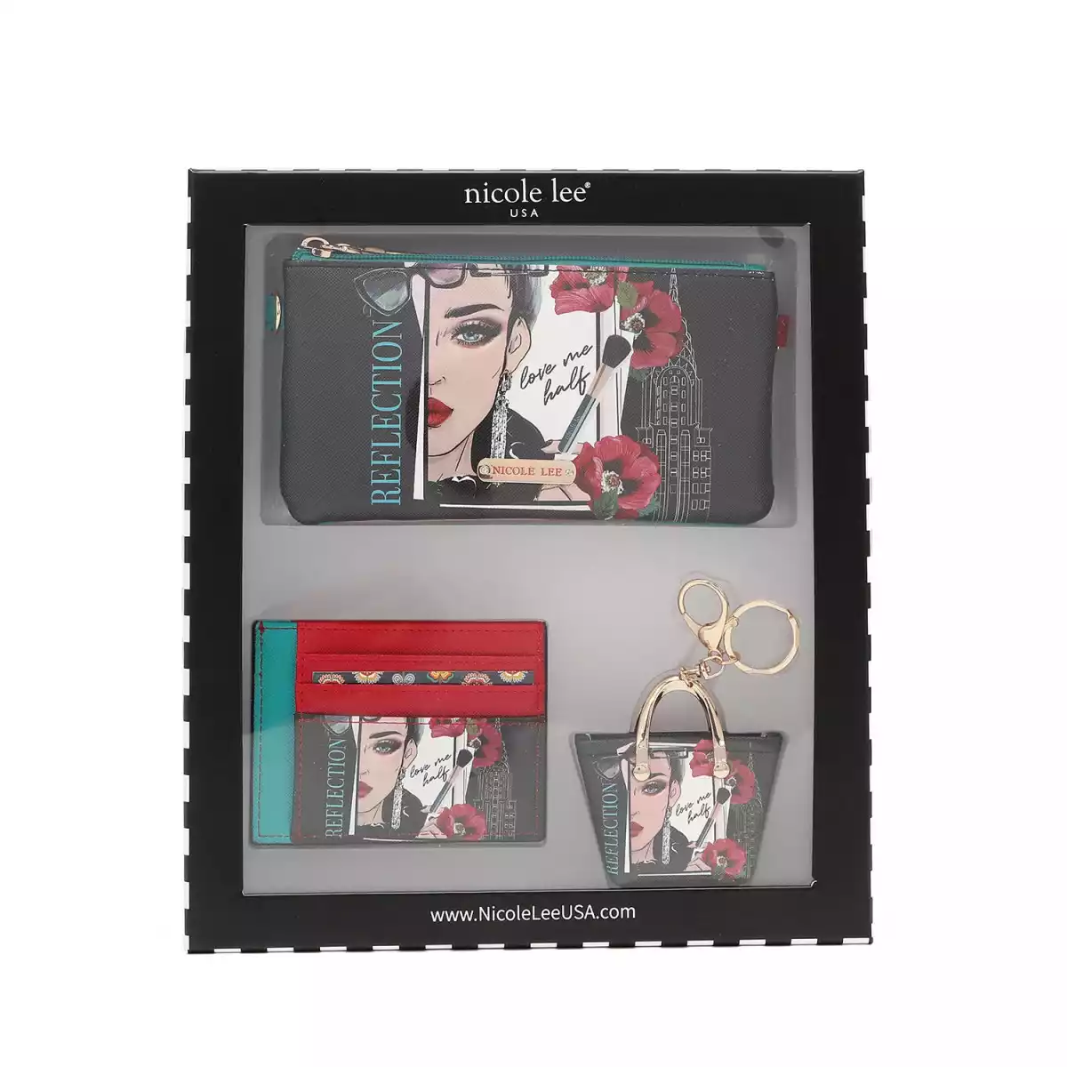 CARTERA NICOLE LEE BOX 7011 LOVE ME HALF