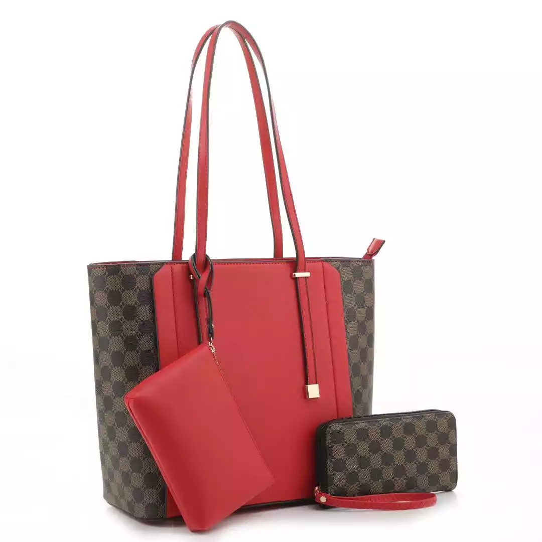 CARTERA FASHION 30097 SET RED / COFFEE