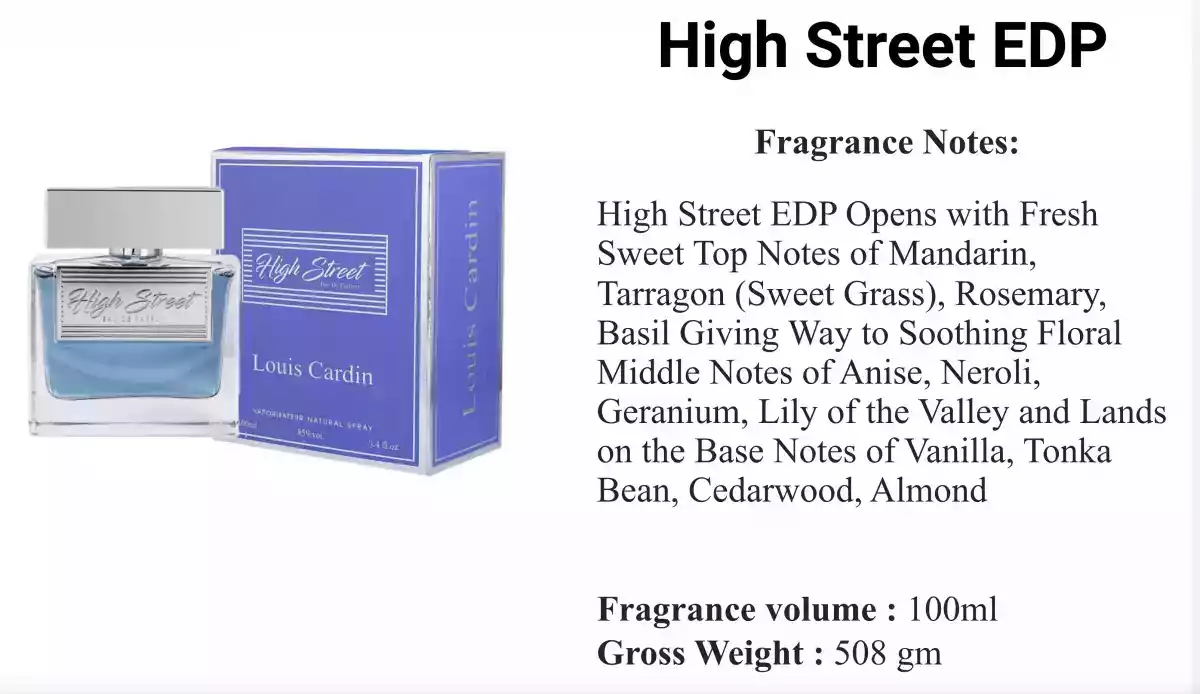 Louis Cardin High Street Homme EDP 100ml