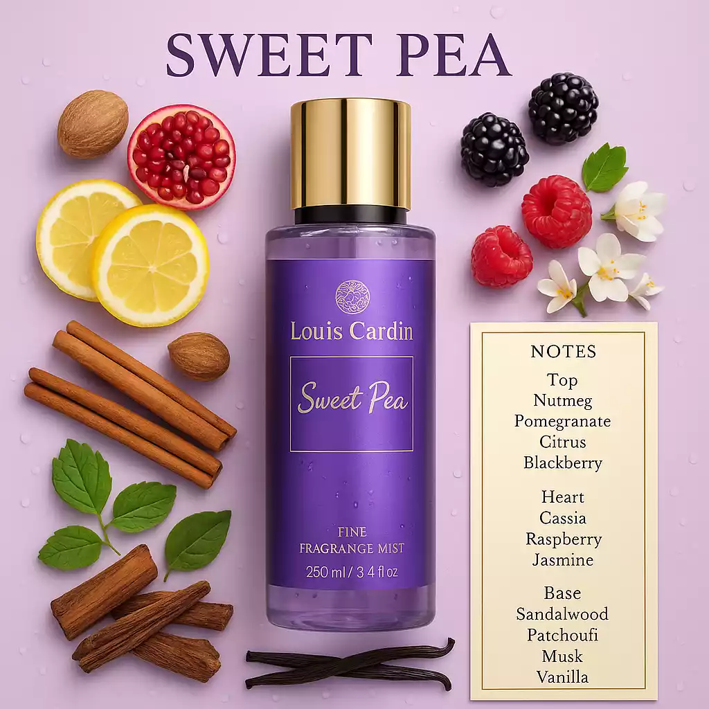 Louis Cardin Sweet Pea Body Mist 250ml